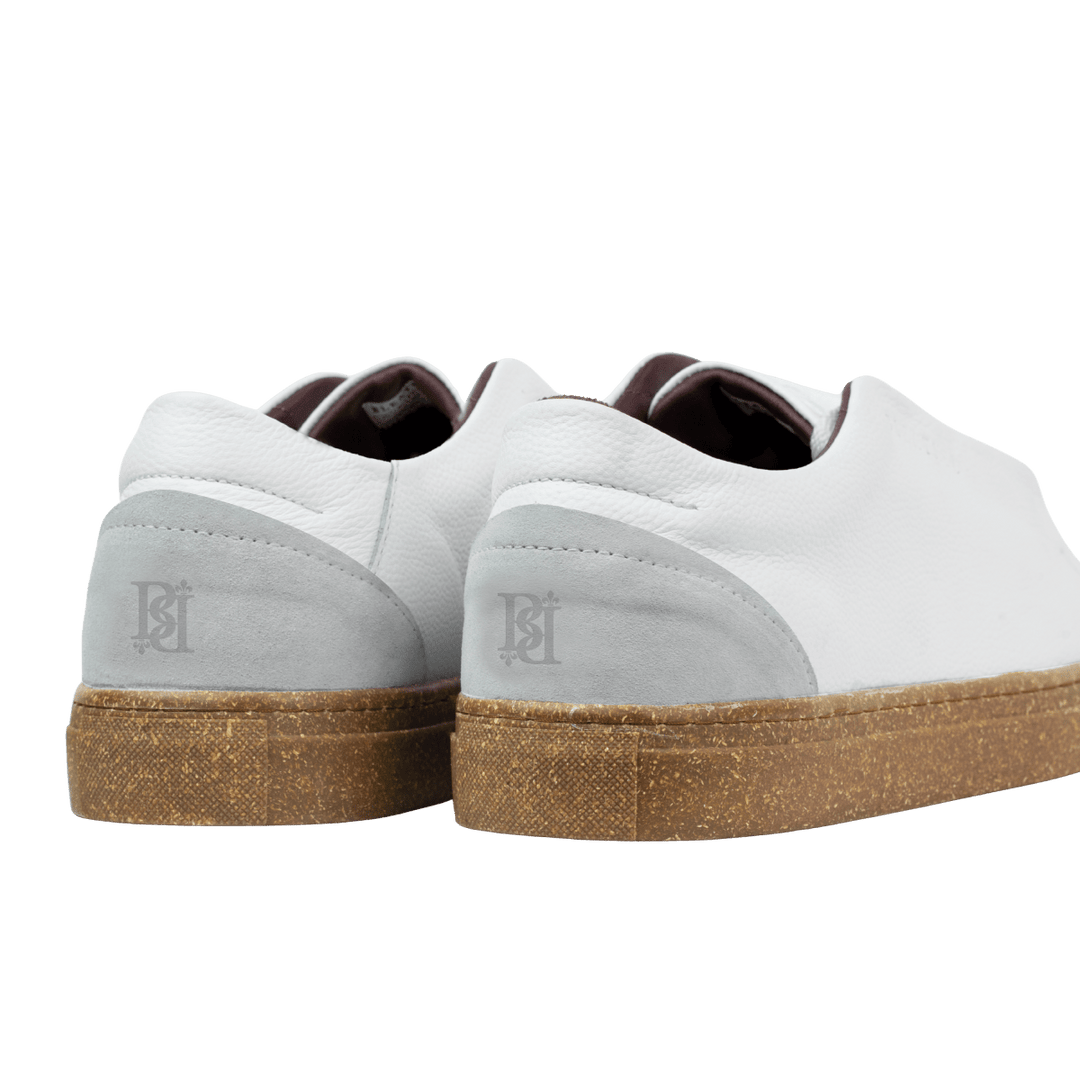 Albert : Sneakers Homme - Cuir Blanc - Bleather Maroc