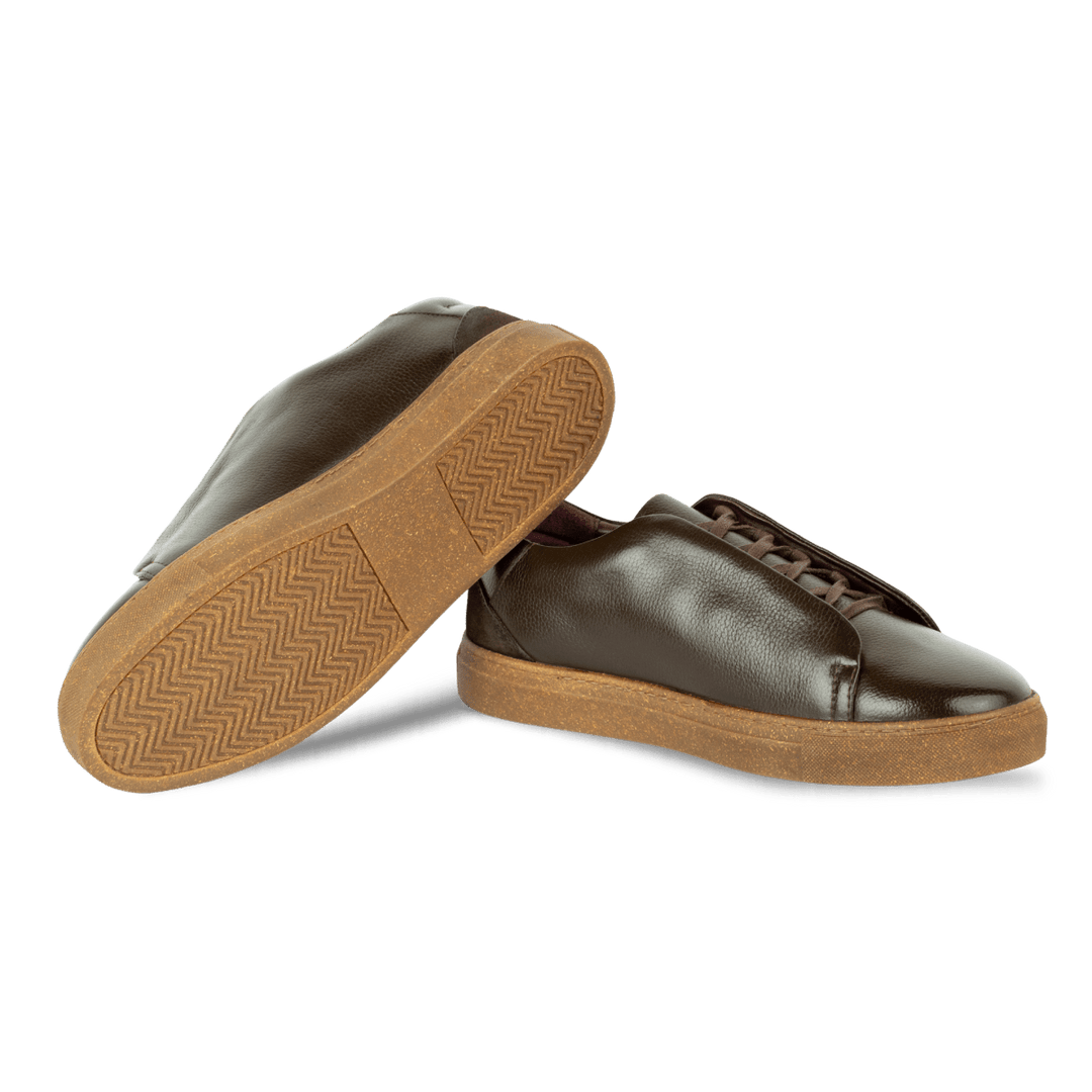 Albert : Sneakers Homme - Cuir Marron - Bleather Maroc