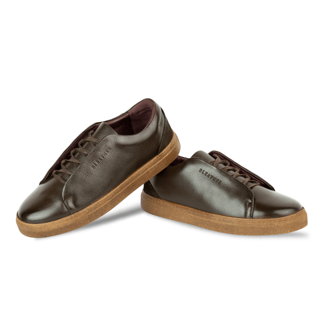 Albert : Sneakers Homme - Cuir Marron - Bleather Maroc