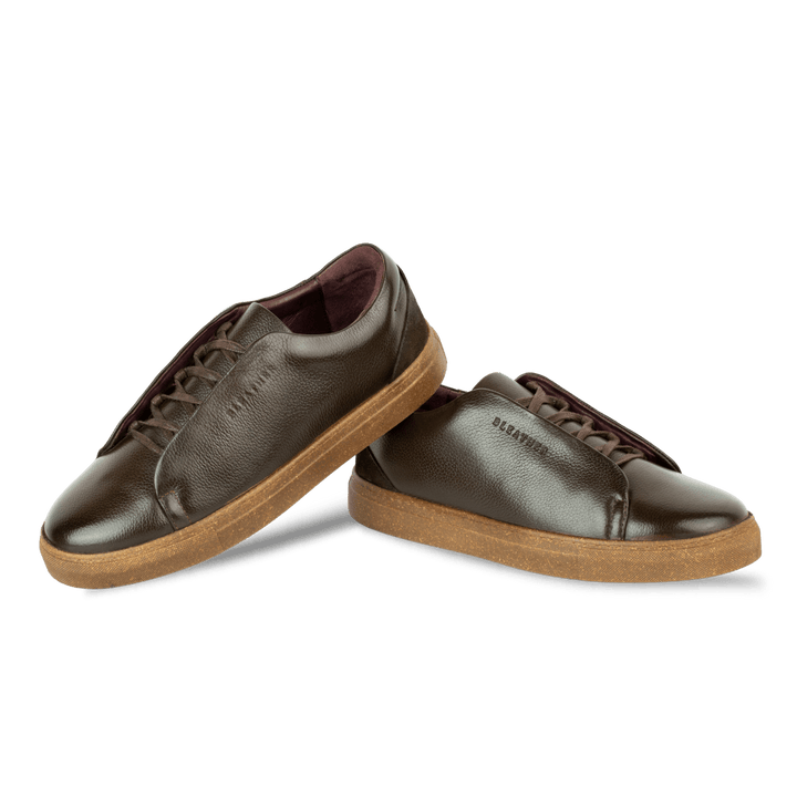 Albert : Sneakers Homme - Cuir Marron - Bleather Maroc