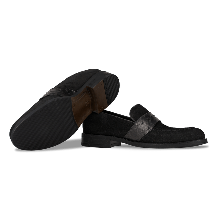 Anderton: Mocassin Homme - Cuir Noir - Bleather Maroc