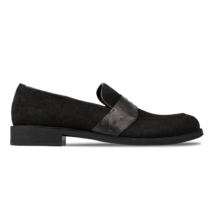 Anderton: Mocassin Homme - Cuir Noir - Bleather Maroc