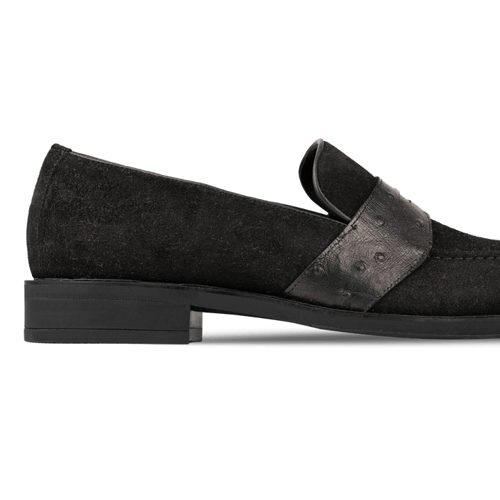Anderton: Mocassin Homme - Cuir Noir - Bleather Maroc