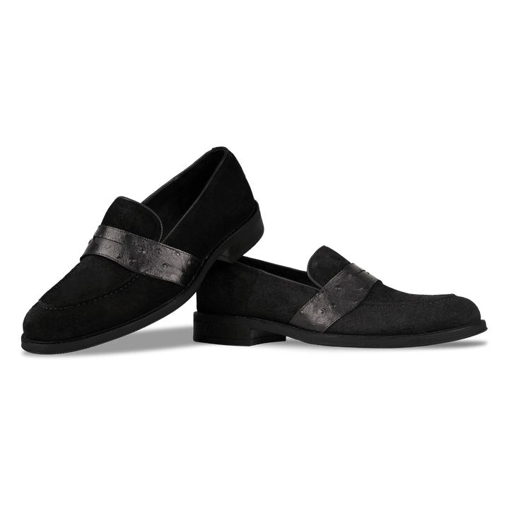 Anderton: Mocassin Homme - Cuir Noir - Bleather Maroc