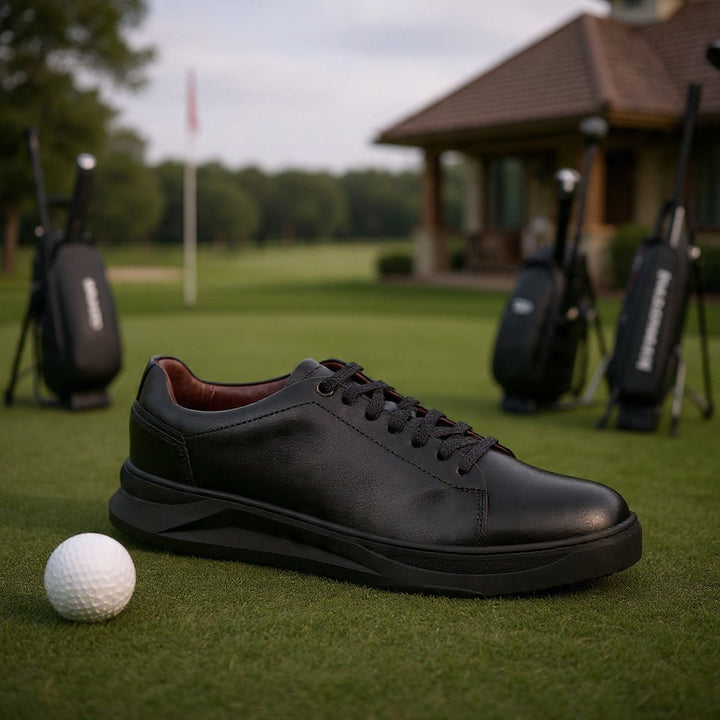 Apex: Sneakers Homme - Cuir Noir - Bleather Maroc