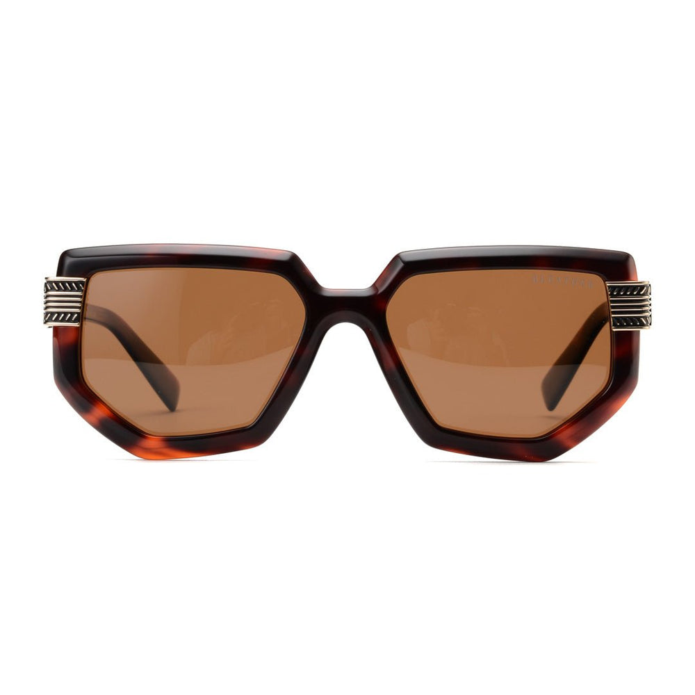 Arcane: Lunettes de soleil de luxe Havane - Bleather Maroc