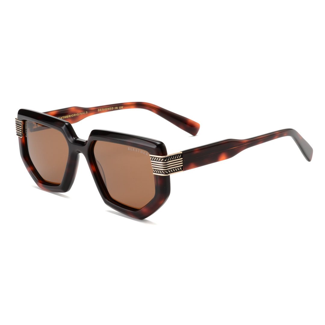 Arcane: Lunettes de soleil de luxe Havane - Bleather Maroc