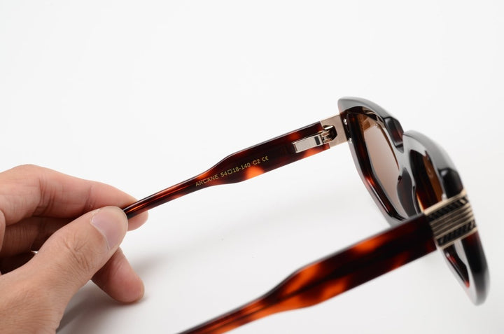 Arcane: Lunettes de soleil de luxe Havane - Bleather Maroc