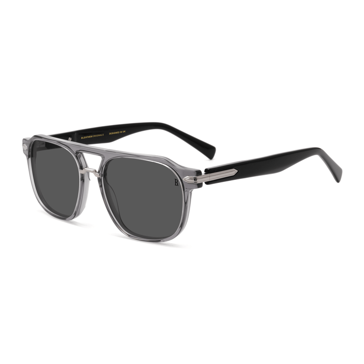 Arrow: Lunettes de soleil de luxe Gris Transparent - Bleather Maroc