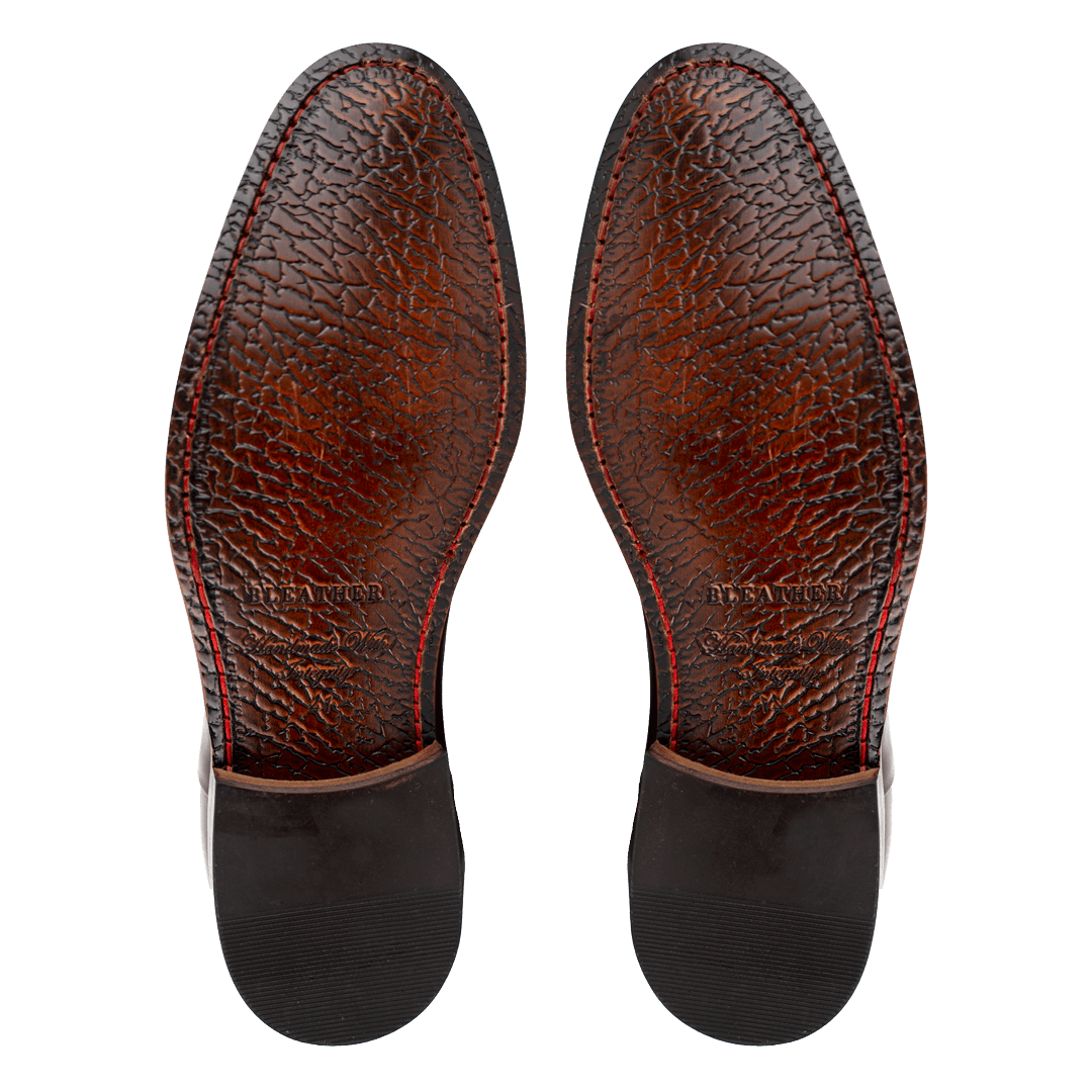 Arthur: Boots à boucles - Cuir Marron - Bleather Maroc