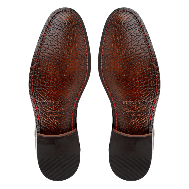 Arthur: Boots à boucles - Cuir Marron - Bleather Maroc