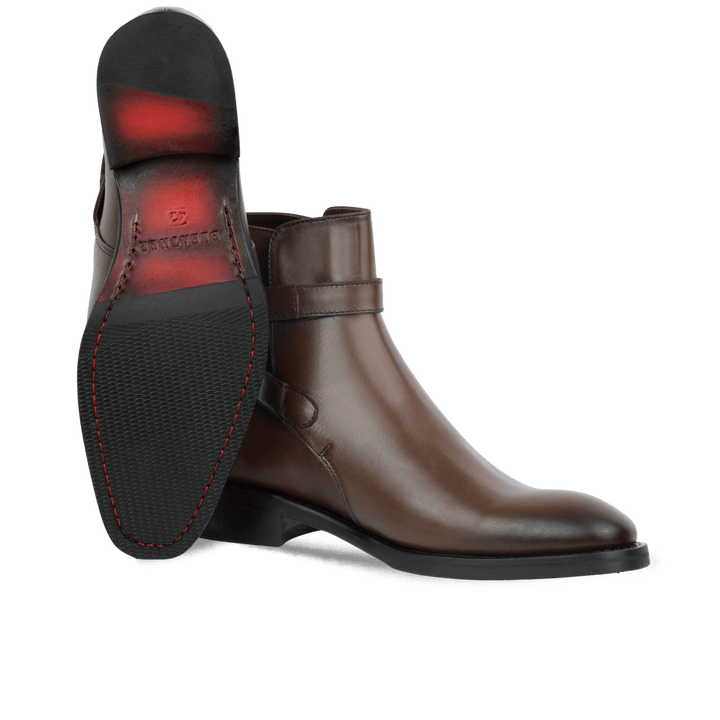 Ashem: Boots Homme - Cuir Marron - Bleather Maroc