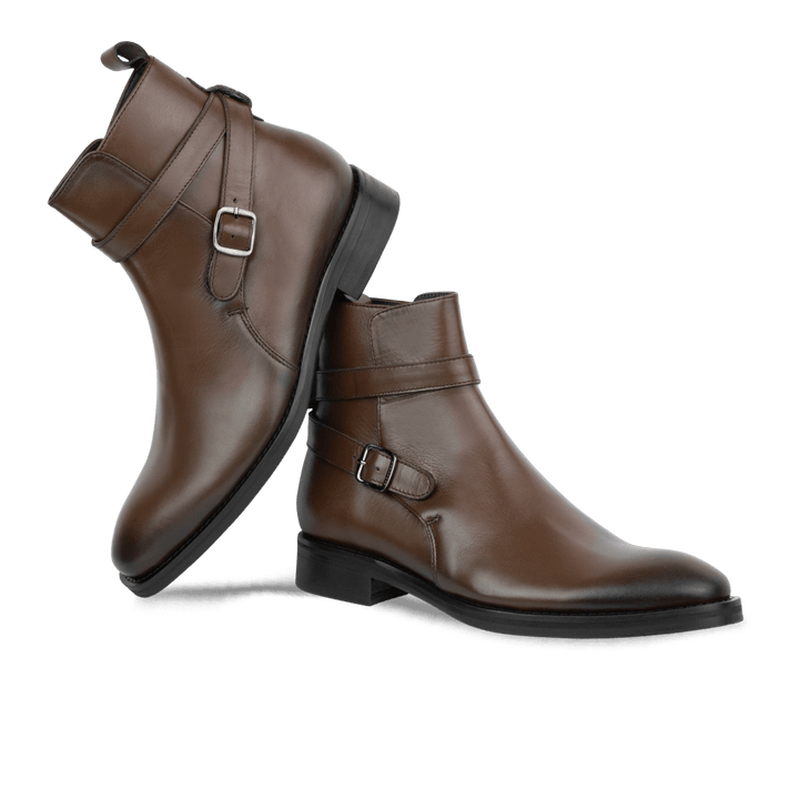 Ashem: Boots Homme - Cuir Marron - Bleather Maroc