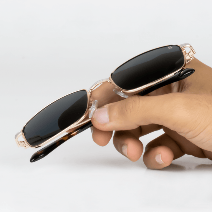 Astrova S': Lunettes de soleil de luxe Gris - Bleather Maroc