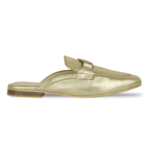 Aurora: Mules Femme - Cuir Doré