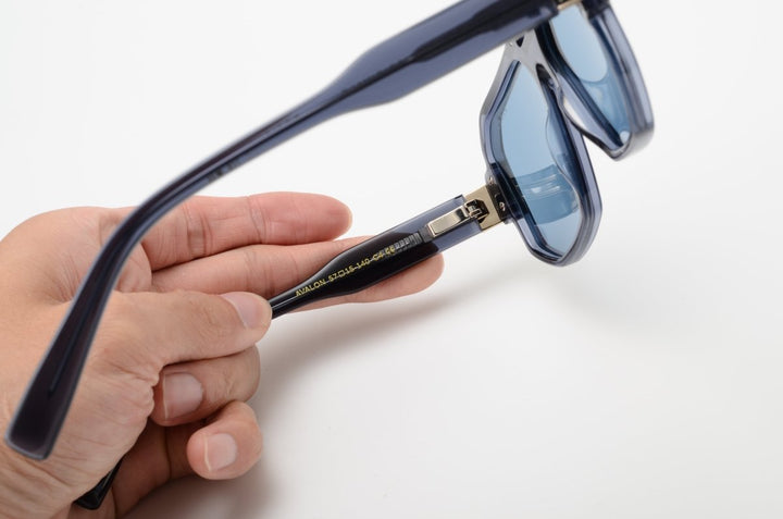 Avalon: Lunettes de soleil de luxe Bleu - Bleather Maroc