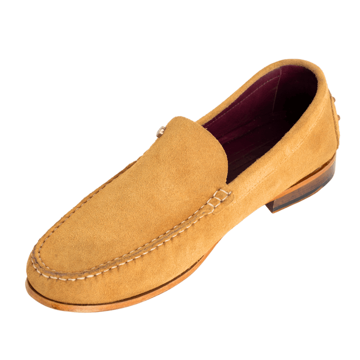 Axel : Mocassin Homme - Daim Camel - Bleather Maroc