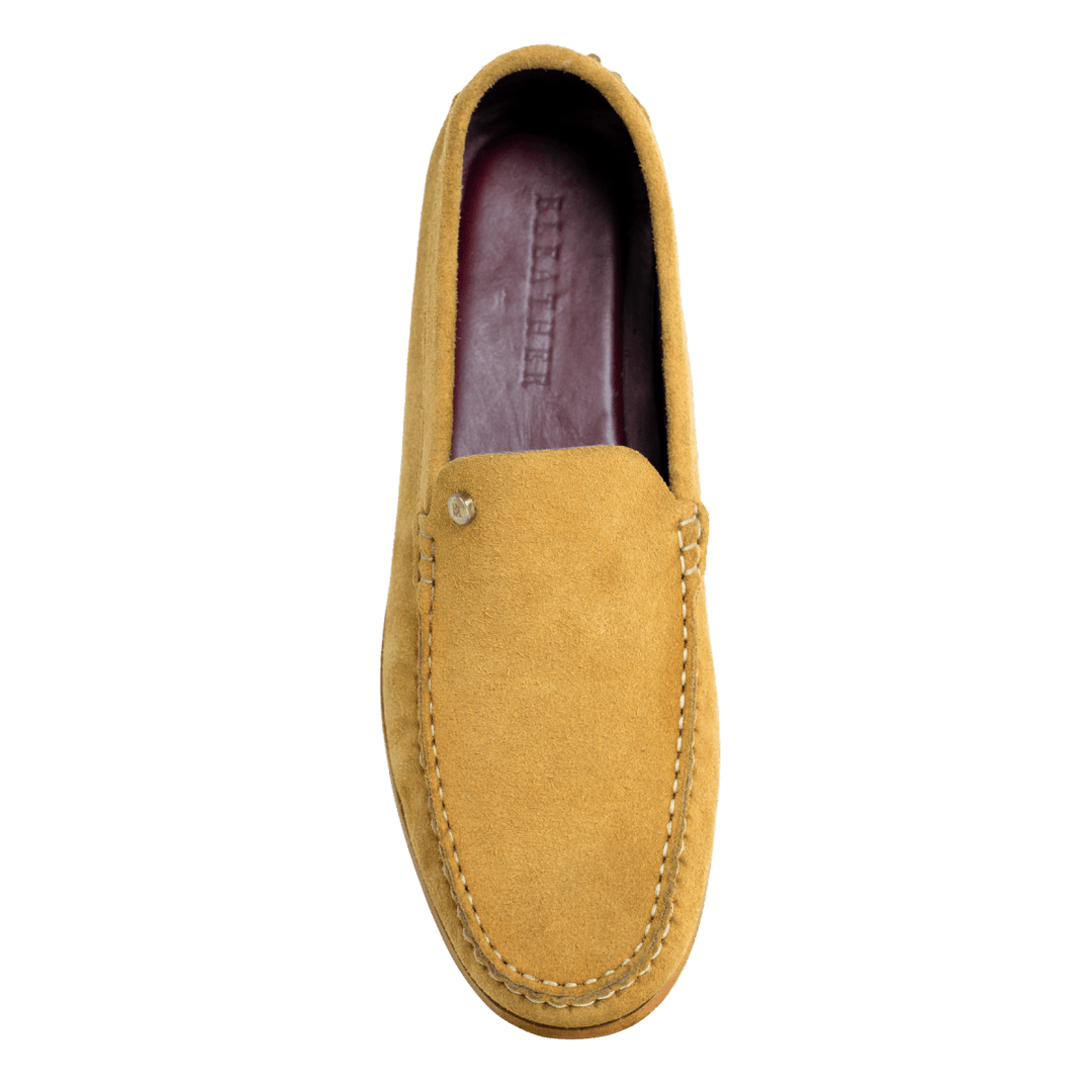 Axel : Mocassin Homme - Daim Camel - Bleather Maroc