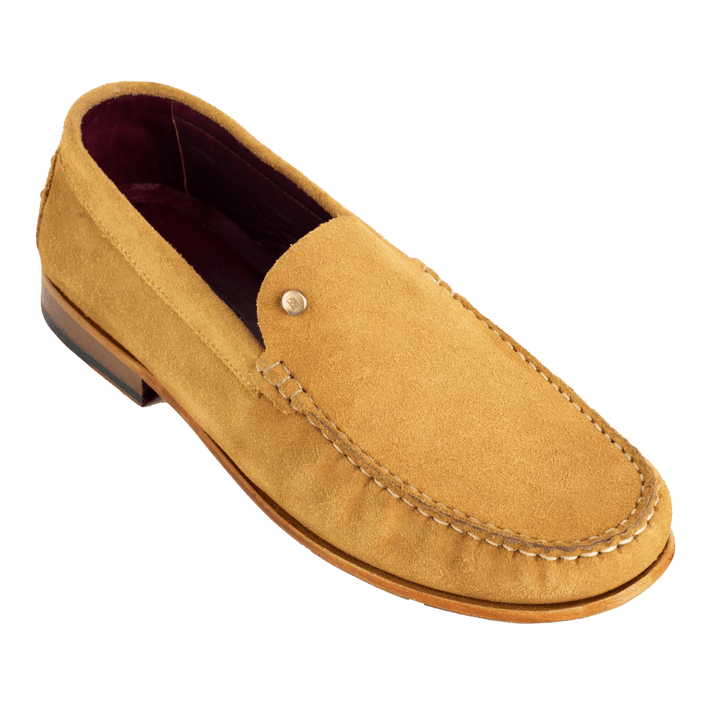 Axel : Mocassin Homme - Daim Camel - Bleather Maroc