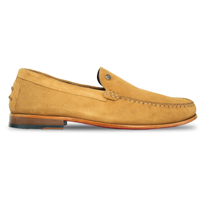 Axel : Mocassin Homme - Daim Camel - Bleather Maroc