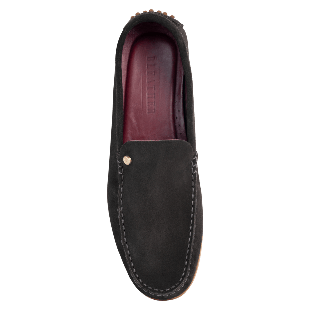 Axel : Mocassin Homme - Daim marron - Bleather Maroc