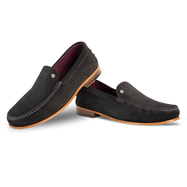 Axel : Mocassin Homme - Daim marron - Bleather Maroc