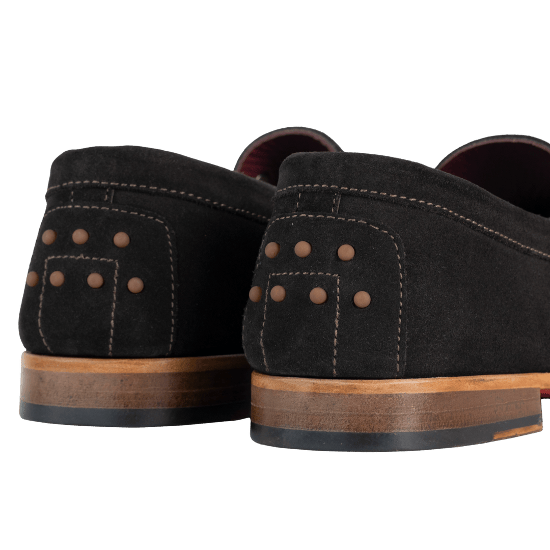 Axel : Mocassin Homme - Daim marron - Bleather Maroc