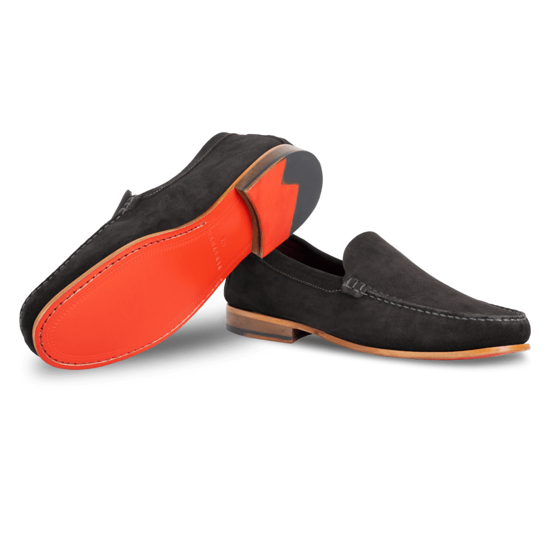 Axel : Mocassin Homme - Daim marron - Bleather Maroc