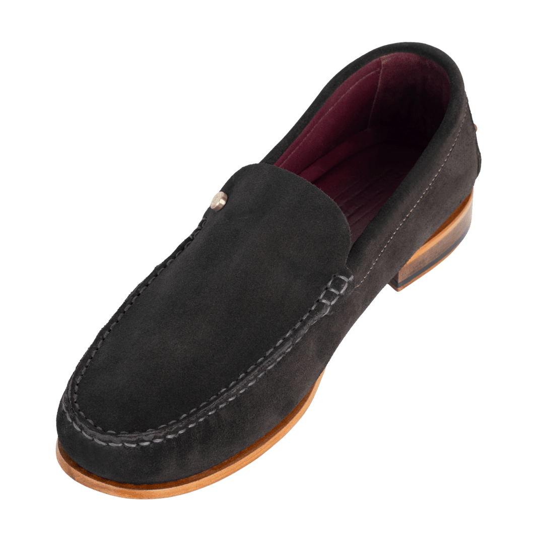 Axel : Mocassin Homme - Daim marron - Bleather Maroc
