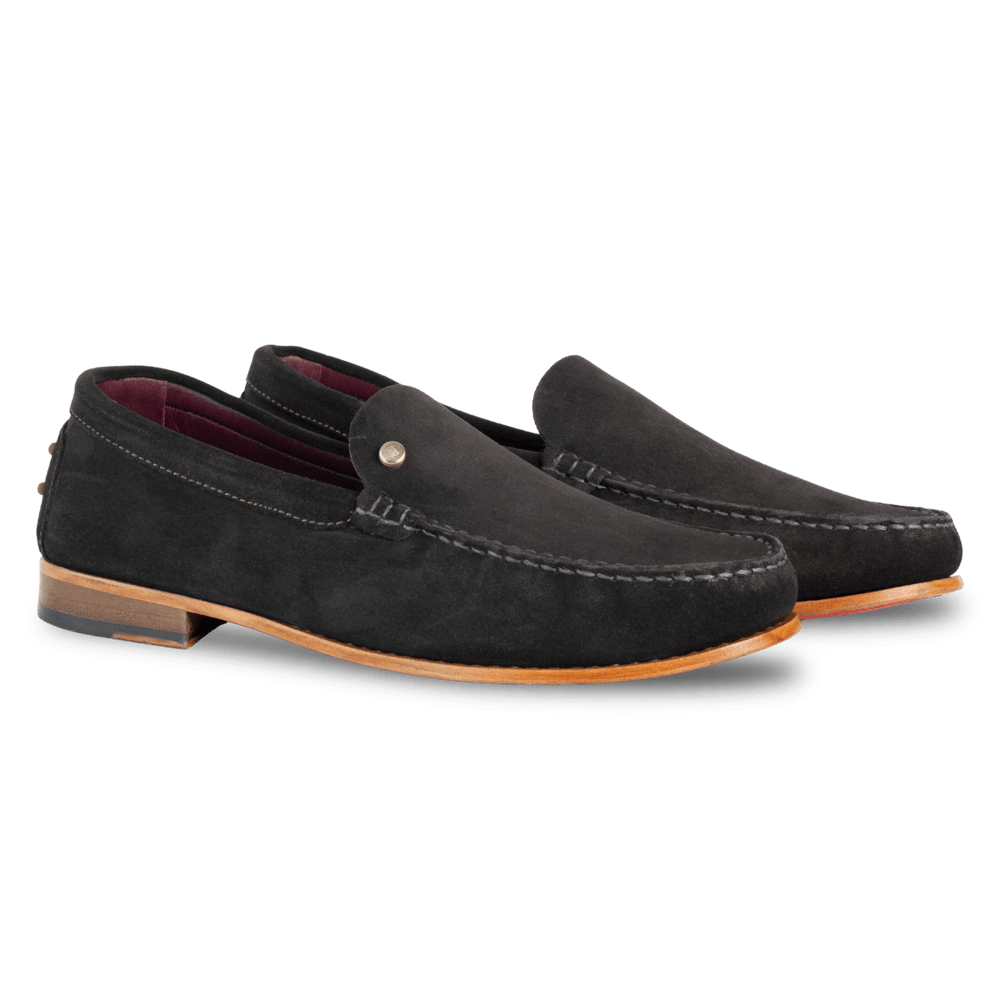 Axel : Mocassin Homme - Daim marron - Bleather Maroc