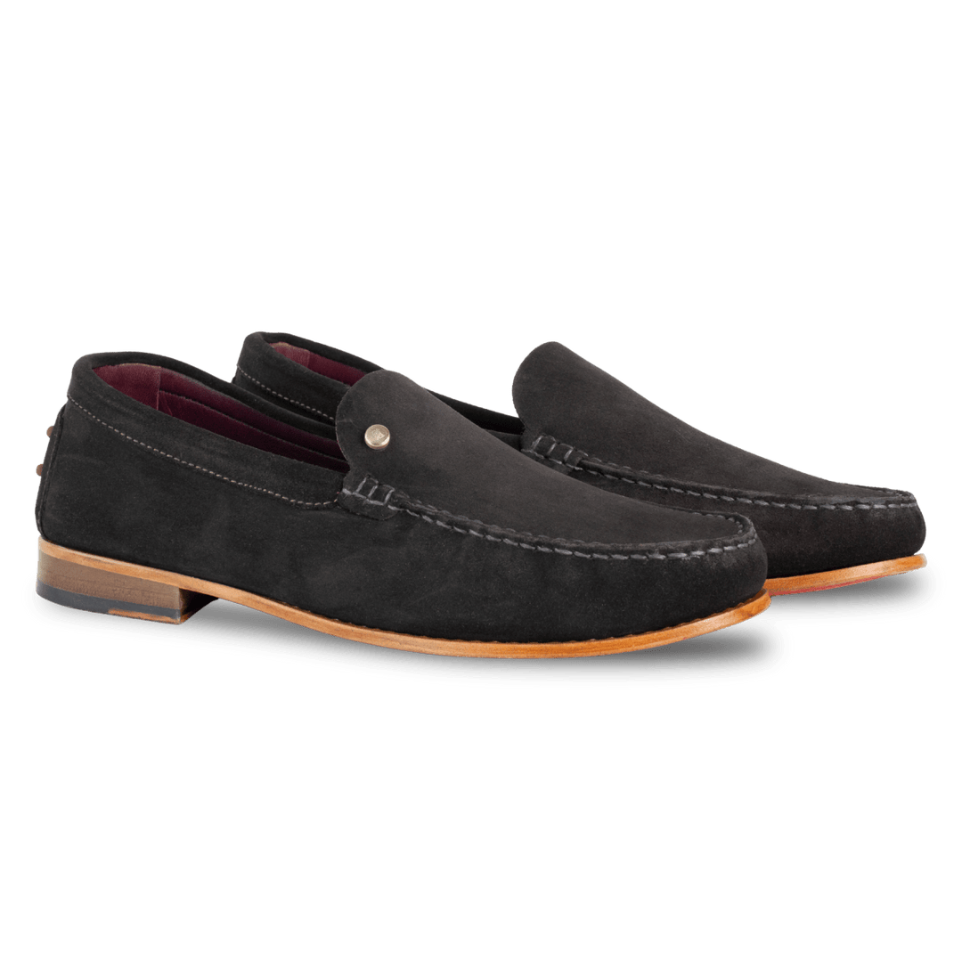 Axel : Mocassin Homme - Daim marron - Bleather Maroc