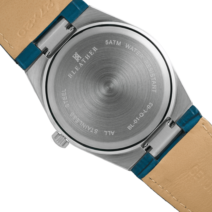 Axis: Montre Quartz Homme – Cuir Bleu - Bleather Maroc