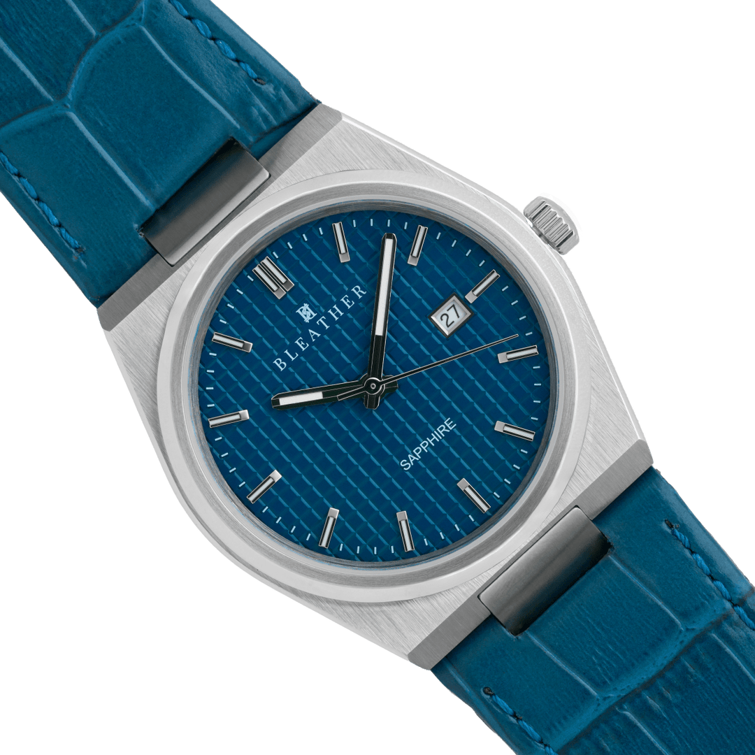 Axis: Montre Quartz Homme – Cuir Bleu - Bleather Maroc