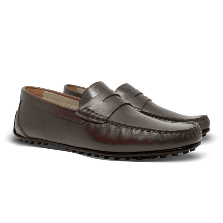 Barclay: Mocassin Homme - Cuir Marron - Bleather Maroc