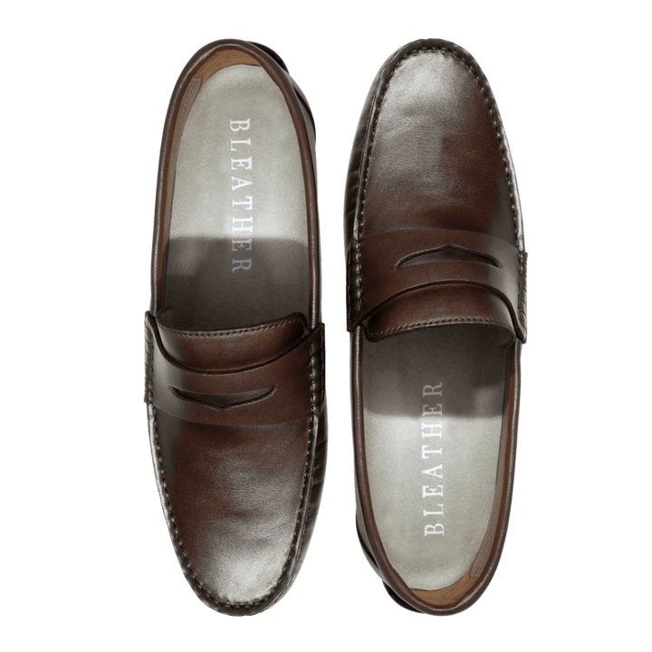 Barclay: Mocassin Homme - Cuir Marron - Bleather Maroc