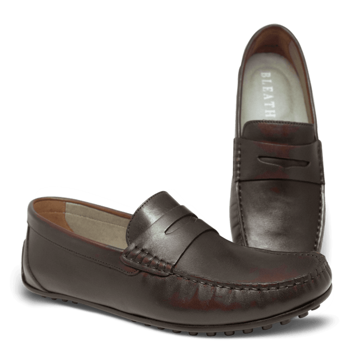 Barclay: Mocassin Homme - Cuir Marron - Bleather Maroc
