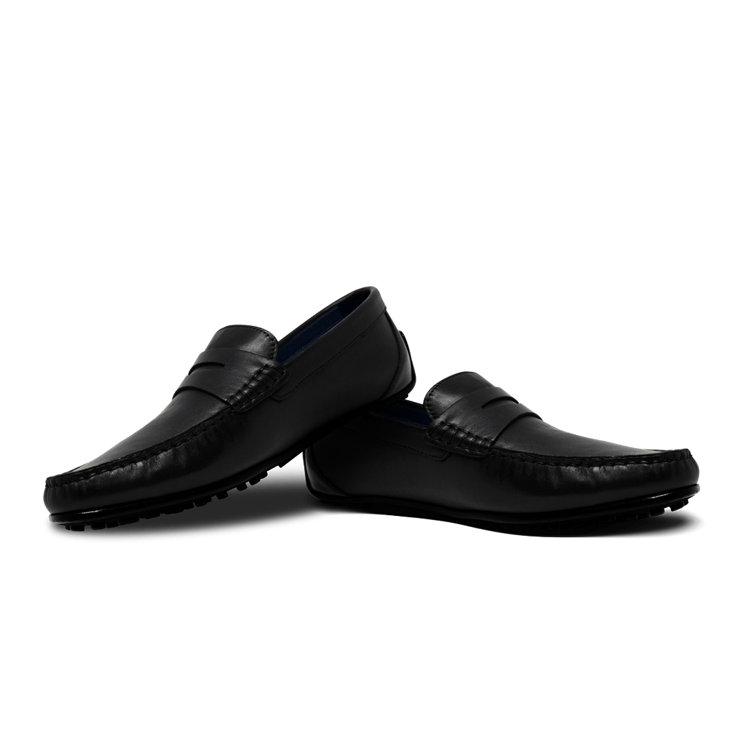 Barclay: Mocassin Homme - Cuir Noir - Bleather Maroc