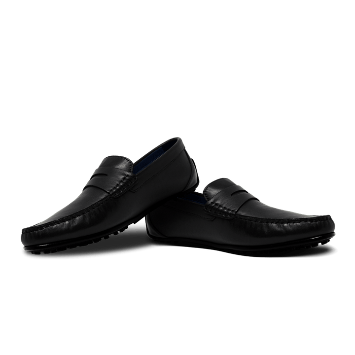 Barclay: Mocassin Homme - Cuir Noir - Bleather Maroc