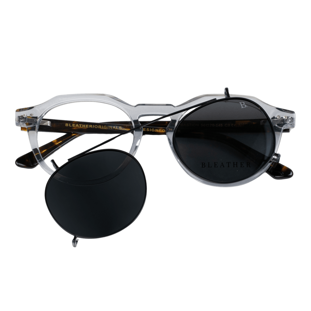 Bastion: Lunettes à clips de luxe Transparent - Bleather Maroc