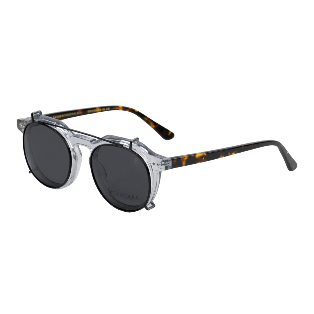 Bastion: Lunettes à clips de luxe Transparent - Bleather Maroc