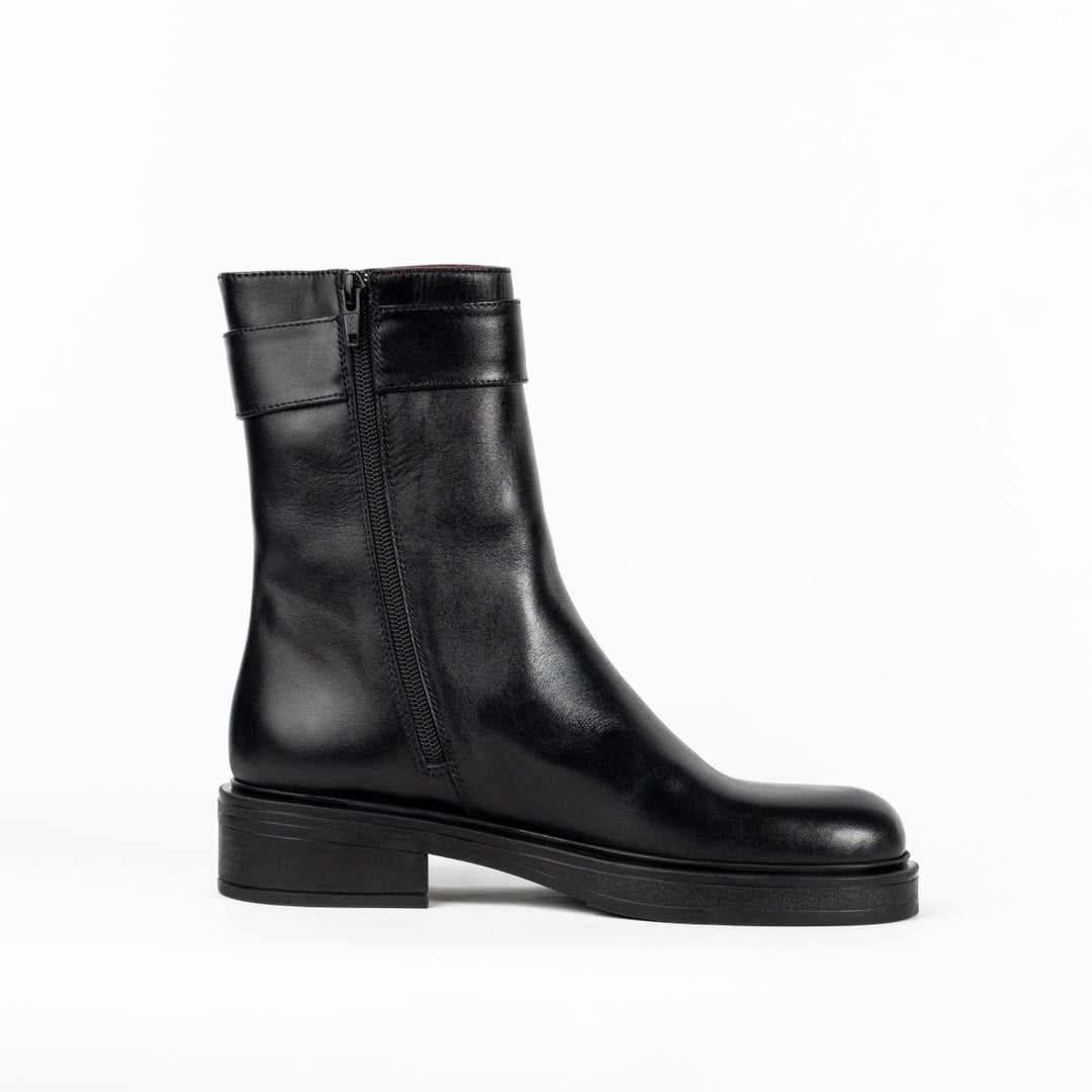 Beatrice: Bottes Femme - Cuir Noir - Bleather Maroc