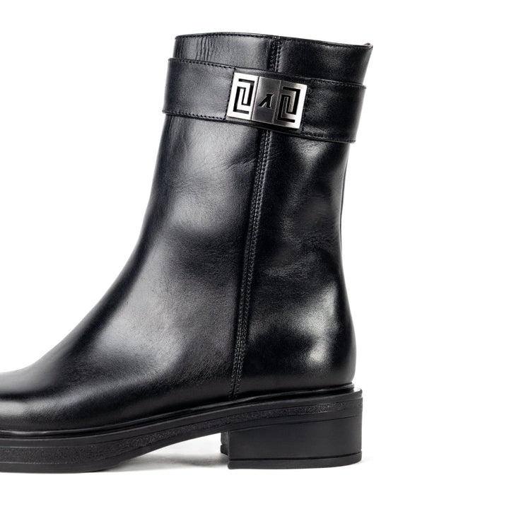 Beatrice: Bottes Femme - Cuir Noir - Bleather Maroc