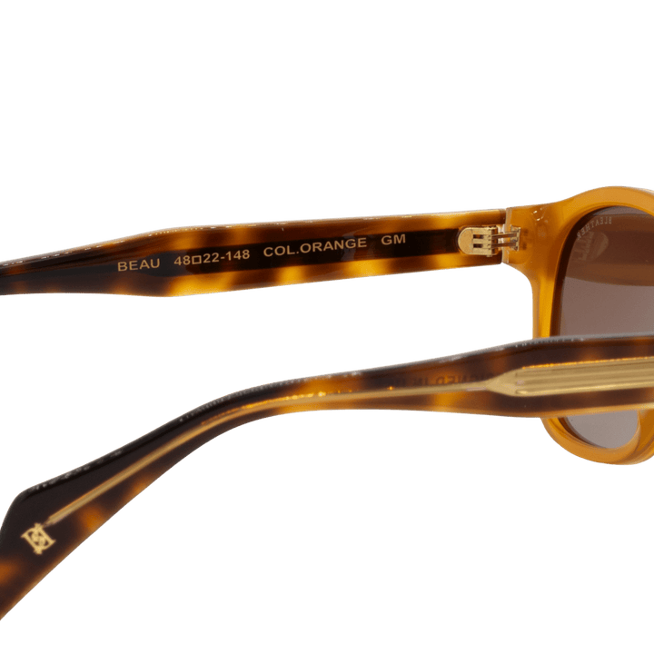 Beau: Lunettes de soleil de luxe Marron/Havane - Bleather Maroc