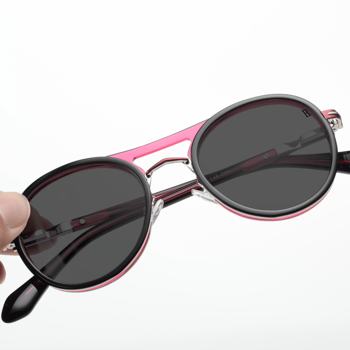 Begonia: Lunettes de soleil de luxe Rose Argenté - Bleather Maroc