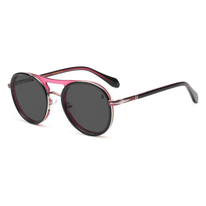 Begonia: Lunettes de soleil de luxe Rose Argenté - Bleather Maroc