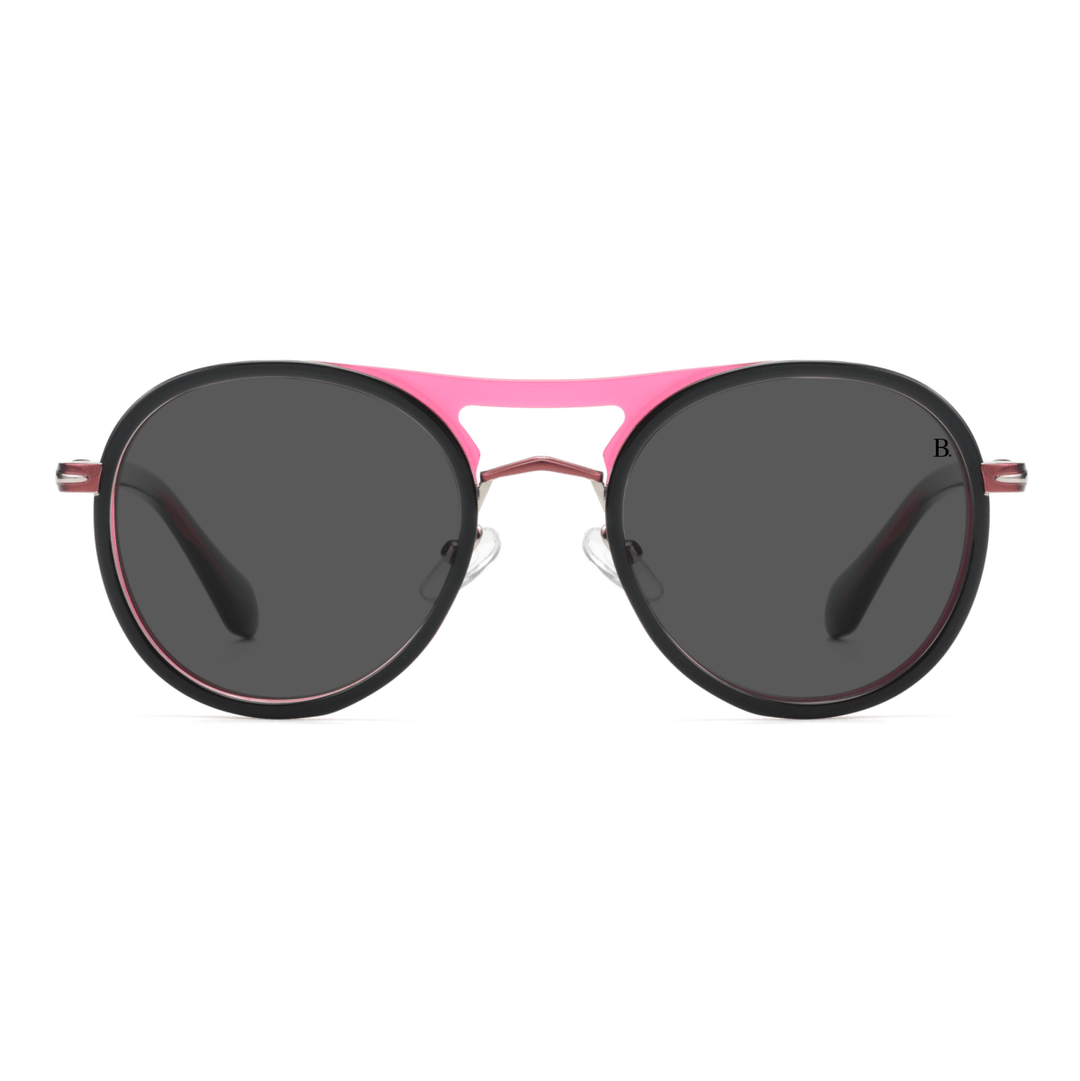 Begonia: Lunettes de soleil de luxe Rose Argenté - Bleather Maroc