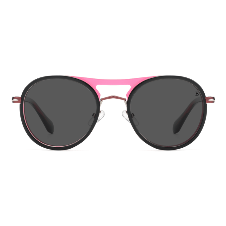 Begonia: Lunettes de soleil de luxe Rose Argenté - Bleather Maroc