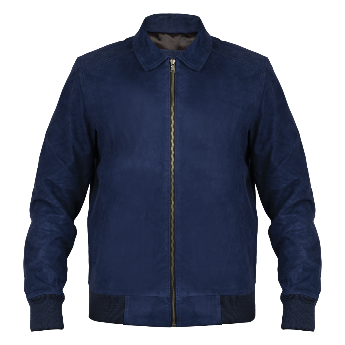 Blouson bombardier en daim bleu Belmont homme