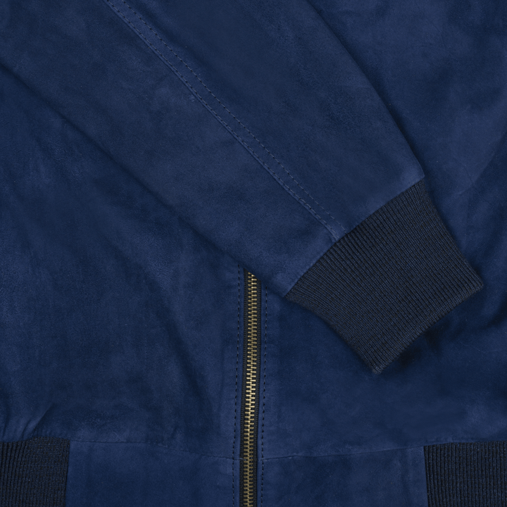 Belmont: Jacket Homme - Daim Bleu - Bleather Maroc