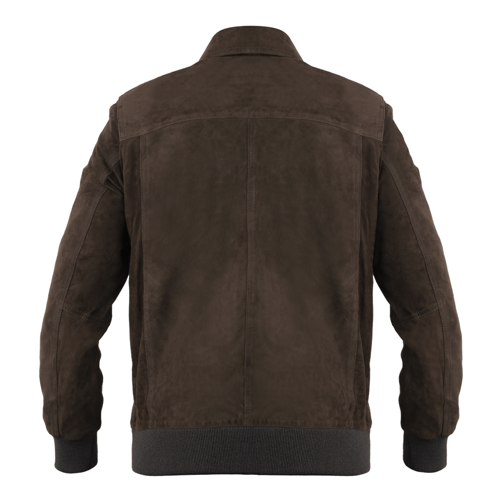 Belmont: Jacket Homme - Daim Marron - Bleather Maroc